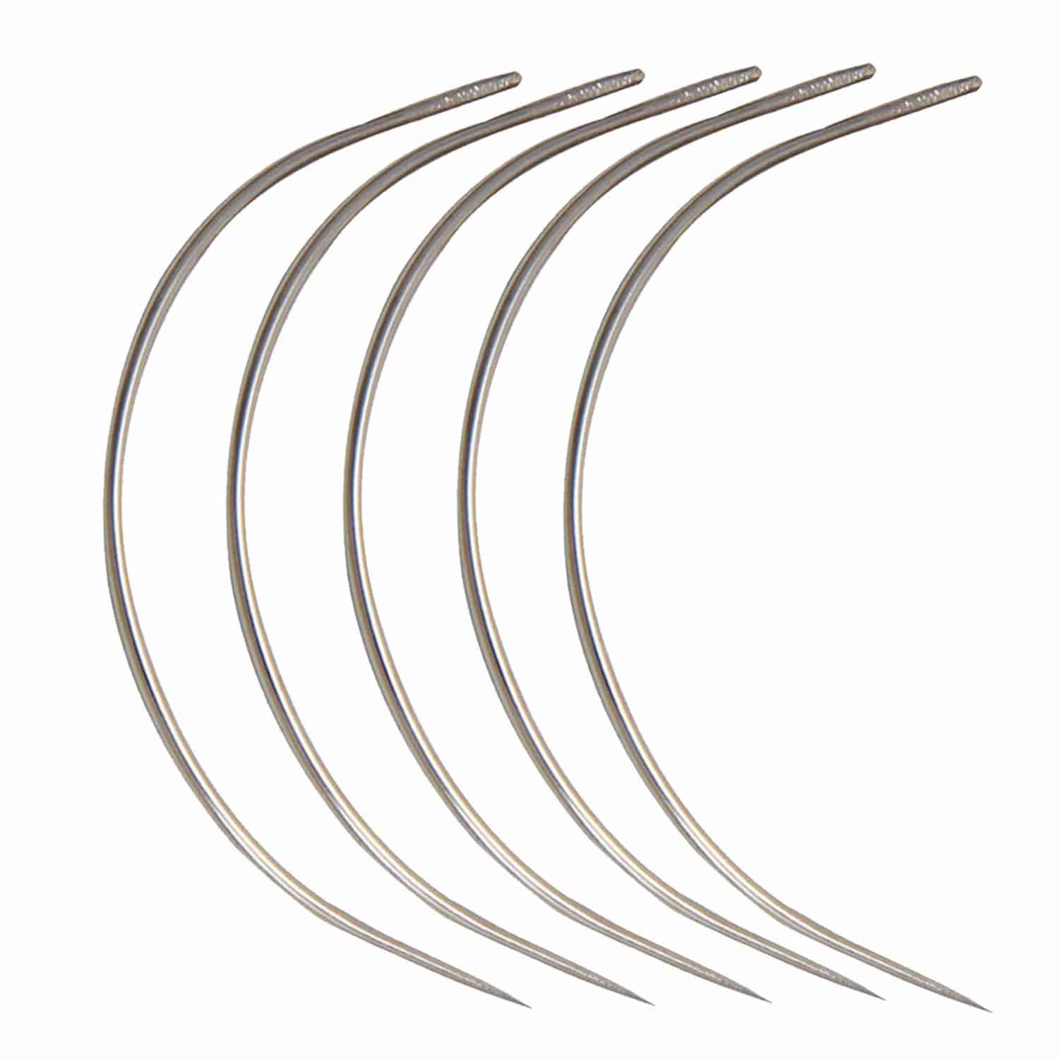 Curved Sewing Needles for Wig Making, Upholstery, Leatherwork - 5 Pack, Choose Your Size - Buy Online at Nilgiri Stores